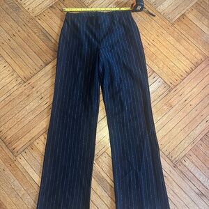 vintage pinstripe flare sweatpants